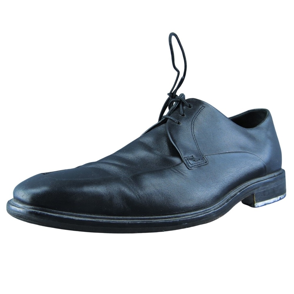 Cole Haan Men Derby Oxfords Shoes Black Leather Lace Up Size 8.5 Medium